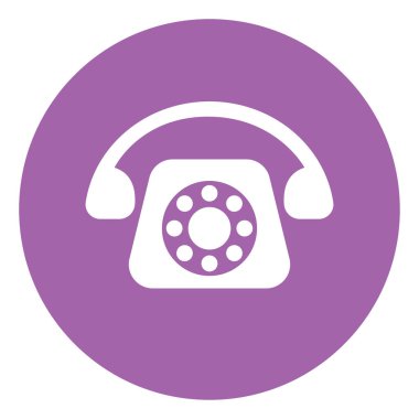 Eski telefon, illüstrasyon, beyaz arkaplanda vektör.