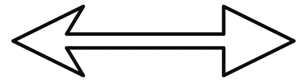 Flèches Pointant Dans Les Deux Sens Illustration Vecteur Sur Fond — Image vectorielle