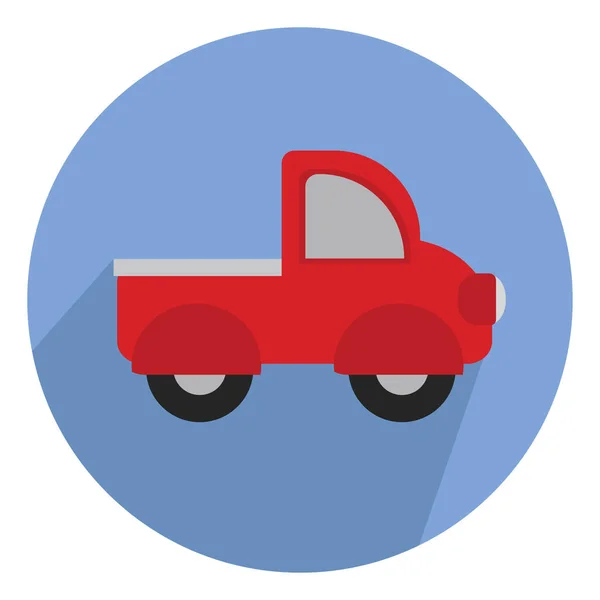 Rode Pick Truck Illustratie Vector Witte Achtergrond — Stockvector