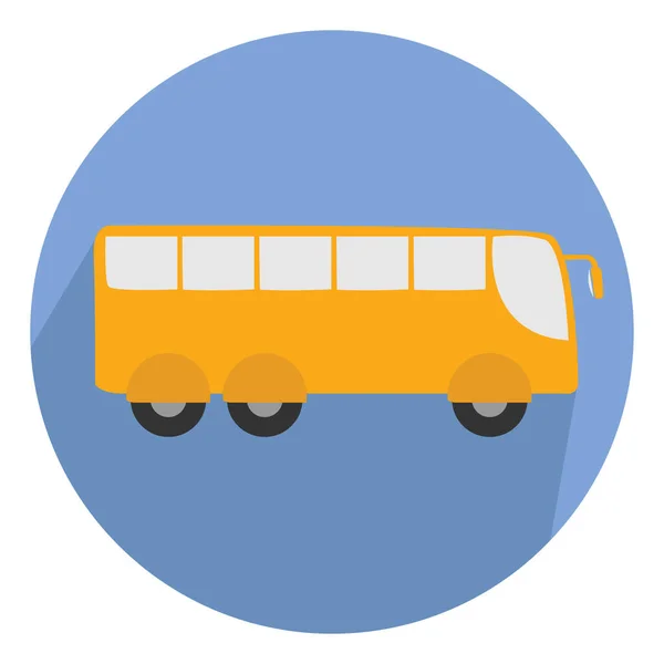 Big Yellow Bus Illustration Vector White Background — Stock Vector