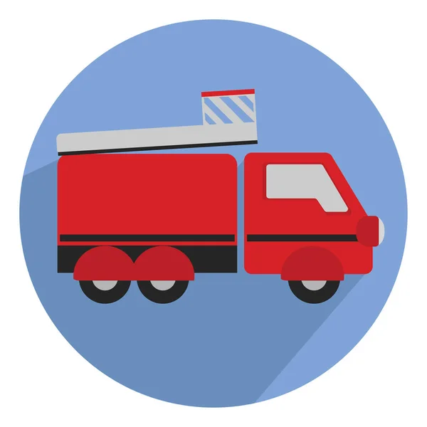 Rotes Feuerwehrauto Illustration Vektor Auf Weißem Hintergrund — Stockvektor