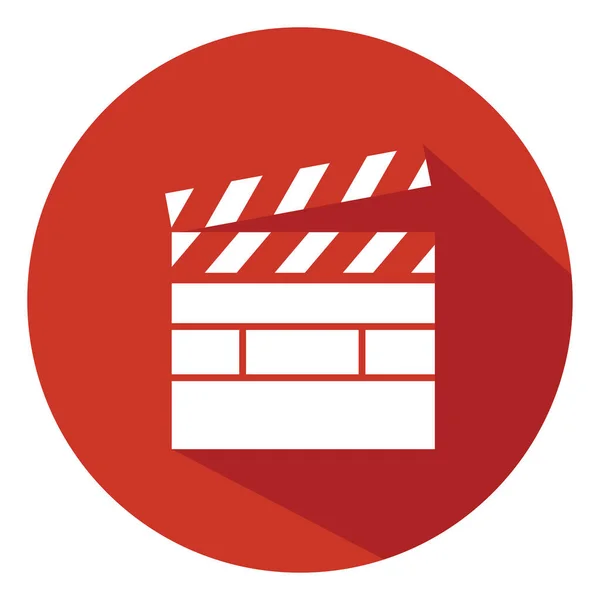 Scheda Film Rosso Illustrazione Vettore Sfondo Bianco — Vettoriale Stock
