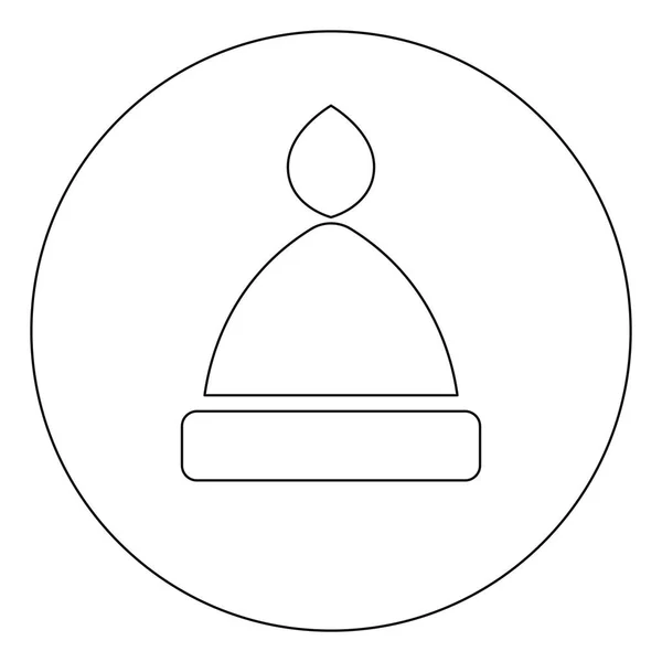 Λευκό Καπέλο Λευκό Κύκλο Εικονογράφηση Διάνυσμα Λευκό Φόντο — Διανυσματικό Αρχείο