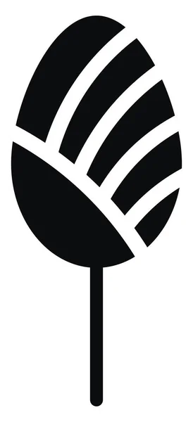 Dekorativní Černý Strom Tvaru Vejce Ilustrace Vektor Bílém Pozadí — Stockový vektor