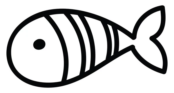 Pesce Bianco Con Due Strisce Coda Punta Illustrazione Vettore Sfondo — Vettoriale Stock