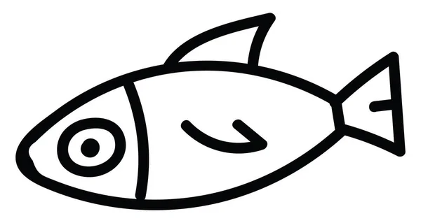 Whitee Fish Elongated Face Illustration Vector White Background — Stock Vector