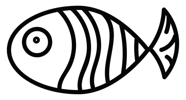 Poisson Clown Blanc Illustration Vecteur Sur Fond Blanc — Image vectorielle