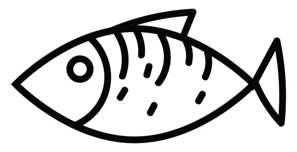 White Fish Small Eyes Illustration Vector White Background — Stock Vector