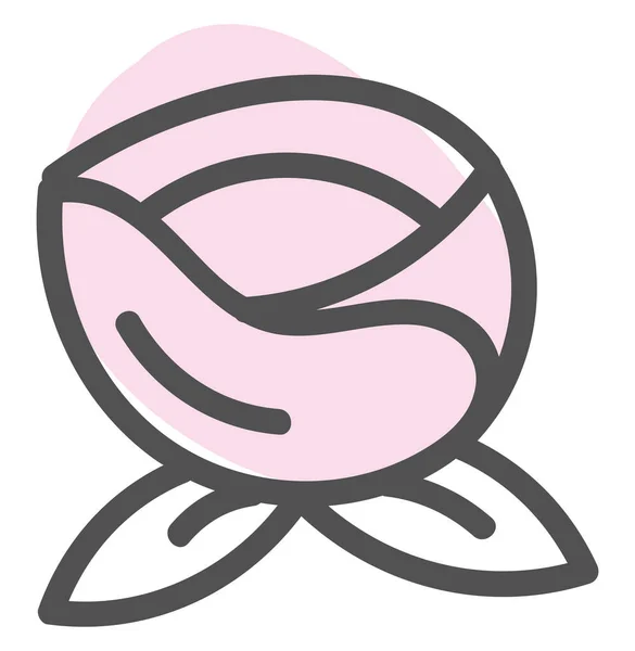 Délicate Fleur Rose Illustration Vecteur Sur Fond Blanc — Image vectorielle