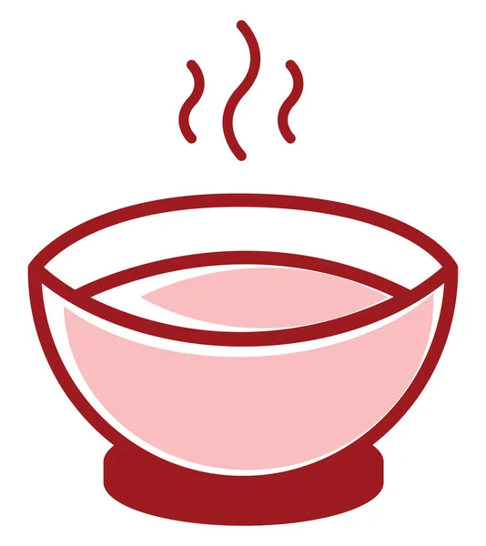 Bowl Hot Soup Illustration Vector White Background — Stock Vector