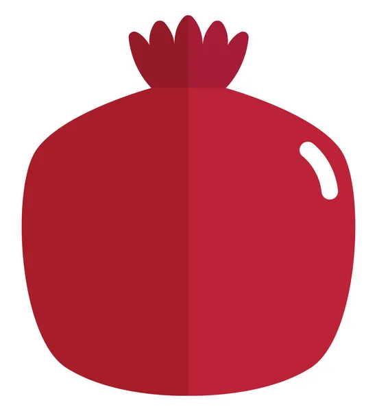 Red Pomegranate Illustration Vector White Background — Stock Vector