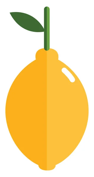 Yellow Lemon Illustration Vector White Background — Stock Vector