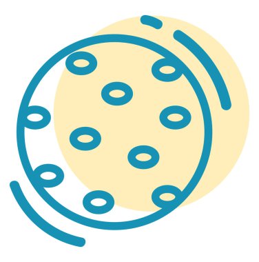 Beyaz Ay, illüstrasyon, beyaz arkaplan vektörü.