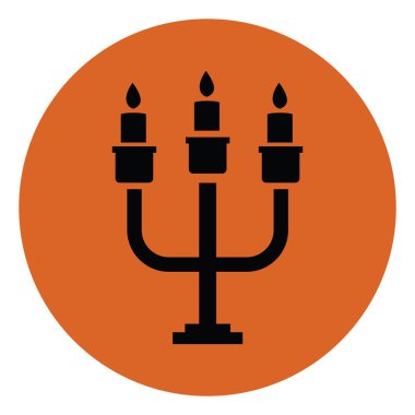 Üç yanan mum, illüstrasyon, beyaz arkaplanda vektör.