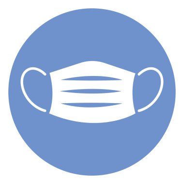 Protective face mask, illustration, vector on white background.