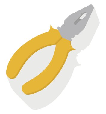 Sarı kerpeten, illüstrasyon, beyaz arkaplan üzerindeki vektör.