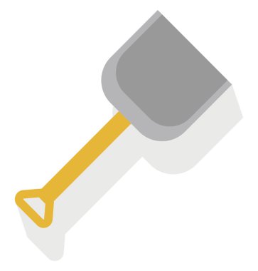 Yellow showell, illustration, vector on white background.