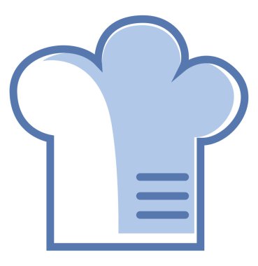 Aşçı şapkası, illüstrasyon, beyaz arkaplan vektörü.