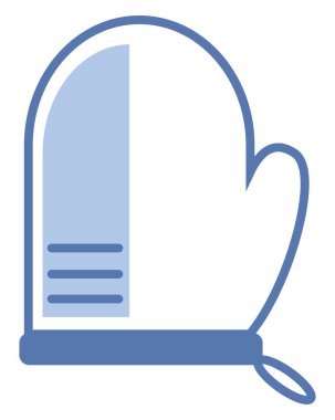 Mutfak eldiveni, illüstrasyon, beyaz arkaplan vektörü.