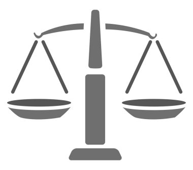 Jury scale, illustration, vector on white background.