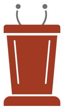 Jury stand, illustration, vector on white background.