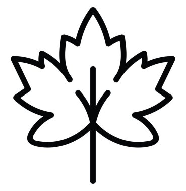 Akçaağaç yaprağı, illüstrasyon, beyaz arkaplan üzerindeki vektör.