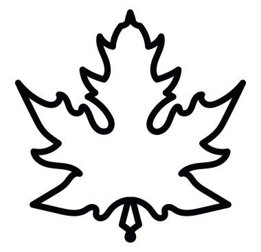 Weird shaped leaf, illustration, vector on white background.