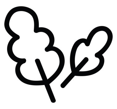 Minimal leaf design, illustration, vector on white background.