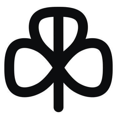 Black minimalistic leaf, illustration, vector on white background.