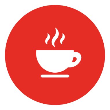 Small white cup of coffee, illustration, vector on white background.