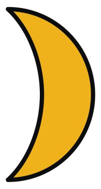 Genç ay, illüstrasyon, beyaz arkaplan vektörü.