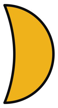 Yarım ay, illüstrasyon, beyaz arkaplan vektörü.