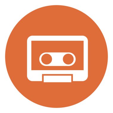 Eski müzik kaseti, illüstrasyon, beyaz arkaplan üzerindeki vektör.