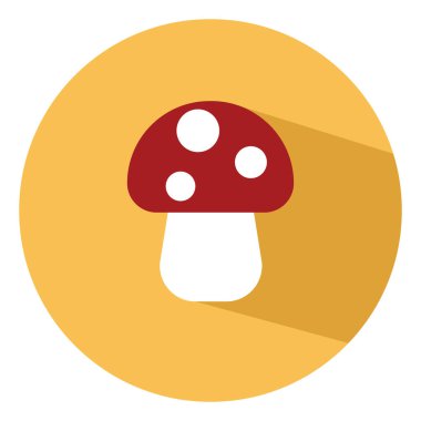 Kırmızı mantar, illüstrasyon, beyaz arkaplanda vektör.