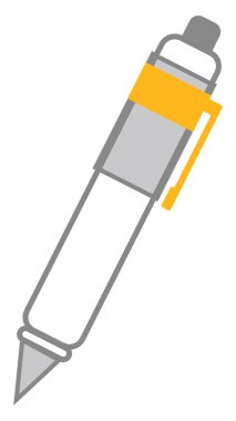 Sarı kalem, illüstrasyon, beyaz arkaplan üzerindeki vektör.