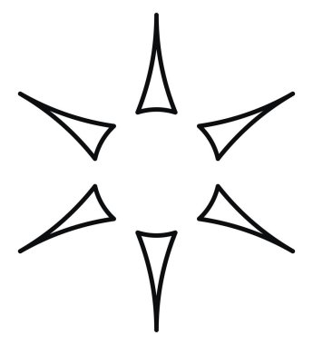 Beyaz arkaplanda en az tasarım, illüstrasyon, vektör.