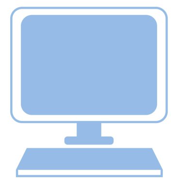 Laboratuvar bilgisayarı, illüstrasyon, beyaz arkaplan üzerindeki vektör.