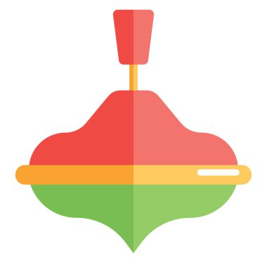 Kırmızı ve yeşil oyuncak, illüstrasyon, beyaz arkaplanda vektör.