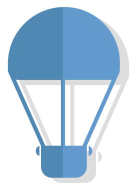 Hava balonu, illüstrasyon, beyaz arkaplan vektörü.