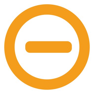 Eksi işareti, illüstrasyon, beyaz arkaplan üzerindeki vektör.