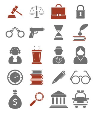 Yasa ve düzen, illüstrasyon, beyaz arkaplan üzerindeki vektör.