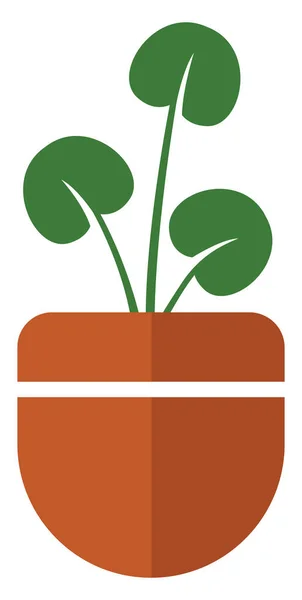 Baby Plant Pot Illustration Vector White Background — Stockový vektor