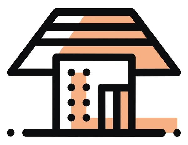 Light Orange House Illustration Vector White Background — Διανυσματικό Αρχείο