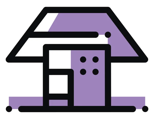 Violet House Illustration Vector White Background — Διανυσματικό Αρχείο