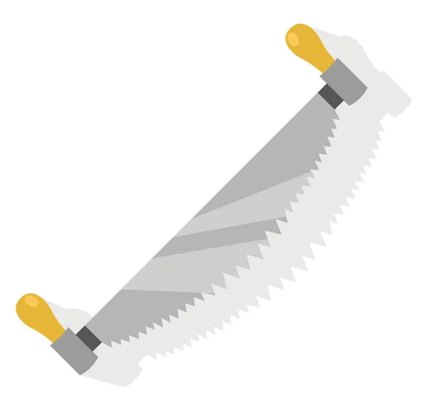Two Way Handsaw Illustration Vector White Background — Stock Vector