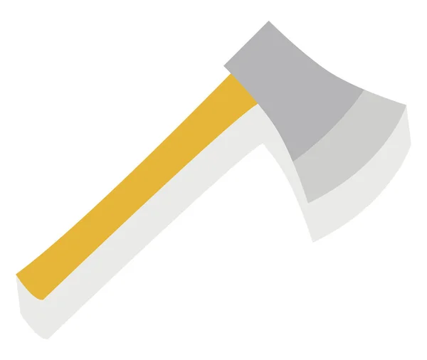 Yellow Axe Illustration Vector White Background — Vetor de Stock