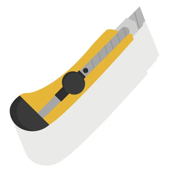 Scalpel Jaune Illustration Vecteur Sur Fond Blanc — Image vectorielle