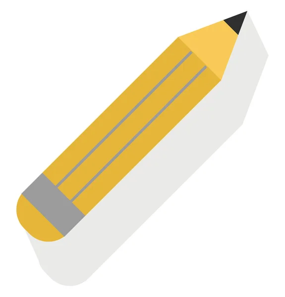 Pluma Amarilla Ilustración Vector Sobre Fondo Blanco — Vector de stock