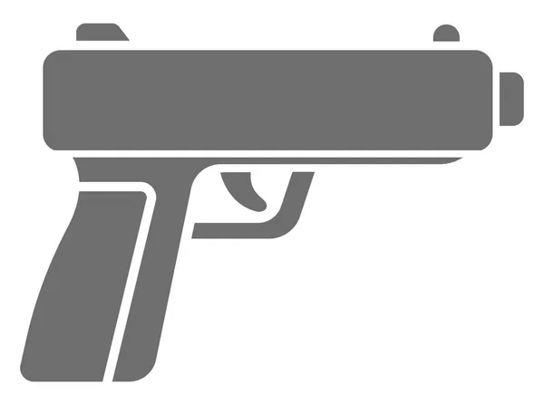 Pistolet Argenté Illustration Vecteur Sur Fond Blanc — Image vectorielle