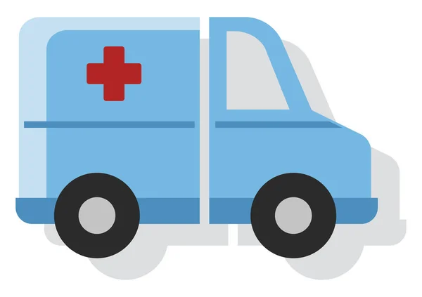 Blue Ambulance Van Illustration Vector White Background — Vettoriale Stock